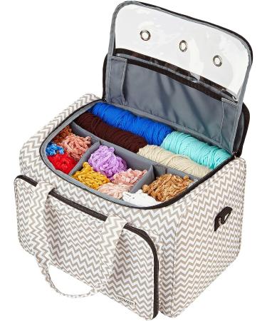 Homest Yarn Storage Bag - Knitting Tote with Removable Dividers - Extra Large Size - Buy Online on GoSupps.com