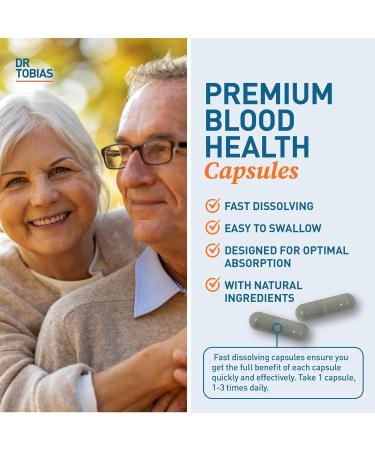 Dr. Tobias Blood Pressure Support Supplement with Hawthorn Hibiscus Flower Olive Leaf & Garlic Supports Normal Circulatory Health with Vitamins C B6 B12 Niacin Folate & Herbs 90 Capsules - Buy Online on GoSupps.com