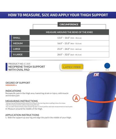 Buy OTC Thigh Support with Oval Compression Pad - Neoprene Medium | Fast International Shipping - Buy Online on GoSupps.com