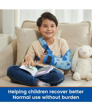 Kids Arm Shoulder Sling with Waist Strap | Immobilizer Brace for Broken Arm Collarbone & Elbow Support - Comfort Version (Left XXS 19-23.5 inch - Buy Online on GoSupps.com