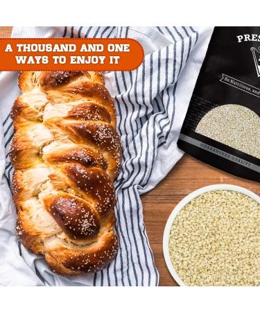 Hulled Blanched Sesame Seeds 2 lbs - Nutty Flavor, High Nutrition, Resealable Bag | Presto Sales LLC - Buy Online on GoSupps.com