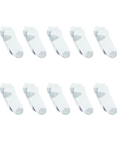 Hanes Women's 10-Pair Low Cut Socks 5-9 White - Value Pack - Buy Online on GoSupps.com