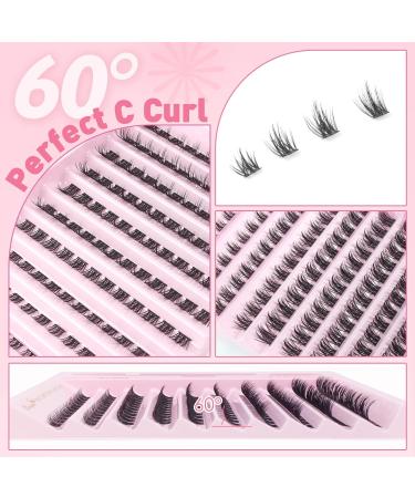 Parriparri Cluster Lashes Kit 120pcs Manga Individual D Curl Lashes Extensions 8-16mm Wispy False Eyelashes Kit with Bond, Seal, and Glue - Buy Online on GoSupps.com