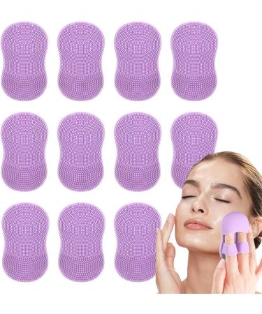 Small Face Scrub Brush - Scrubbing Finger Handle Face Brush in Silicone | Ergonomic Grip Women Men Face Scrubber for Massaging for Travelling Dormitory Purple - Buy Online on GoSupps.com