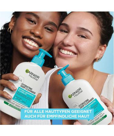 Garnier Skin Clear Facial Cleanser 250ml - Remove Impurities Oil & Makeup with Hyaluronic Acid & Ceramide | Hydrating Deep Cleanser for All Skin Types - Buy Online on GoSupps.com
