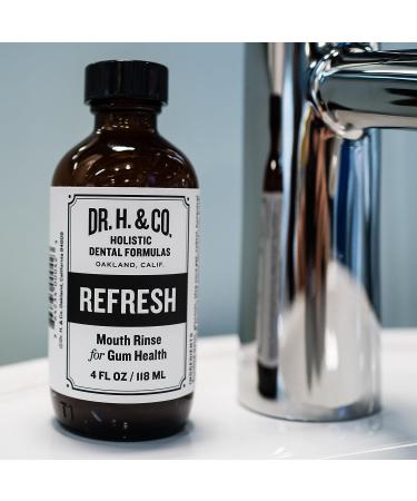 Dr. H. & Co. Refresh Mouthwash - Natural Herbal Holistic Rinse for Healthy Gums & Teeth - 4 oz Glass Bottle - Buy Online on GoSupps.com