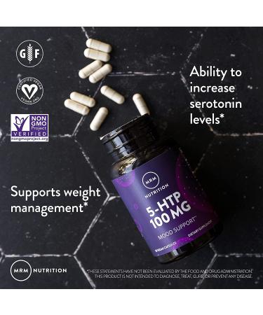 MRM 5-HTP 100 mg - 60 Vegan Capsules for Mood Support & Wellness - Buy Online on GoSupps.com