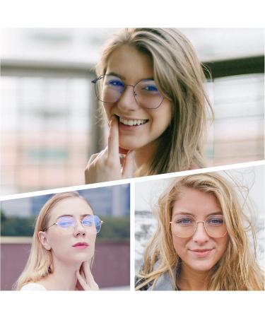 Duco Blue Light Filter Glasses for Women - Anti-UV Protection Computer & TV Glasses Stylish Black Gold Design - Buy Online on GoSupps.com