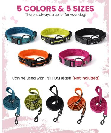 Buy PETTOM Adjustable Nylon Dog Collar - Breathable & Reflective XS Pink for Small Dogs - Buy Online on GoSupps.com