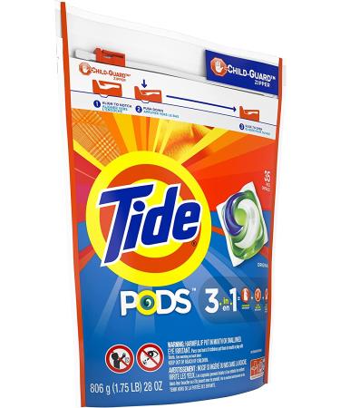 Tide PODS Original Liquid Laundry Detergent Pacs - 35 Count | Powerful Stain Removal - Buy Online on GoSupps.com