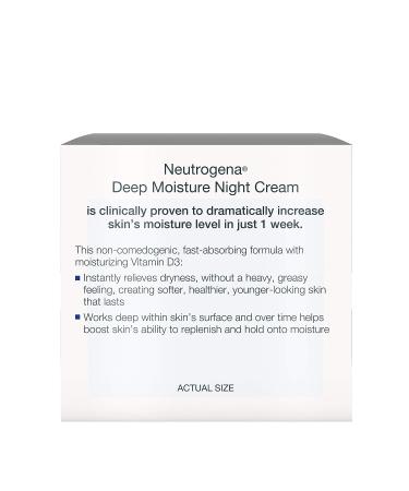 Neutrogena Deep Moisture Night Cream with Glycerin & Vitamin D3 - 2.25 oz - Buy Online on GoSupps.com
