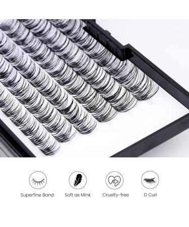 Lankiz 0.07 D Curl Single Eyelashes | 10-16mm Cluster Lashes | DIY Natural Fake Eyelash Extensions | 72 PCs at Home - Buy Online on GoSupps.com