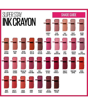 Maybelline Super Stay Ink Crayon Lipstick - Accept A Dare Wine Pink 8Hr Longwear Matte Lip Crayon - Buy Online on GoSupps.com