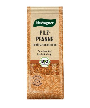 Biowagner - organic mushroom pan spice preparation |Intensive spicy taste |Natural organic ingredients |Recyclebare packaging |60 g