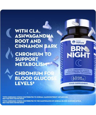 Brn Night Keto - 60 Vegan Capsules for Overnight Blood Sugar Regulation | Effective Active Ingredient Complex - Buy Online on GoSupps.com