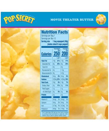 Pop Secret Movie Theater Butter Flavor Microwave Popcorn 1.75 Oz Snack Bags - 12 Ct - Buy Online on GoSupps.com