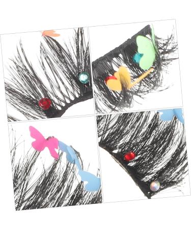 minkissy 3 Pairs Halloween Colorful Sequin False Eyelashes Butterfly Decoration Fake Eyelashes Individual False Lashes Wispy False Eyelashes Individual Chemical Fiber Natural Accessories - Buy Online on GoSupps.com