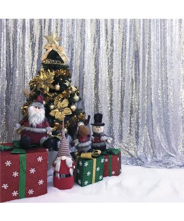 TRLYC Shiny Sequin Backdrop Curtains for Wedding Party Decor - 2 Panels, Silver, W2xH8FT - Buy Online on GoSupps.com