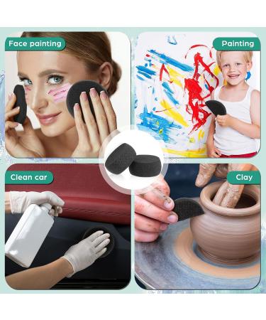 Black Face Painting Sponges - 60 Pcs Set for Makeup, Crafts, Art Work, Sculpting, Pottery, Body Painting - Buy Online on GoSupps.com