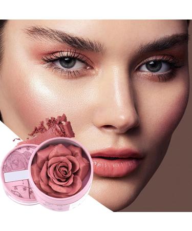 Uoqpty Pink Blush - 3D Pink Petals Contour Cream & Highlighter 3.5g Naturally Scented Nude Complexion for Travel Wedding and All Seasons - Buy Online on GoSupps.com