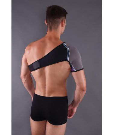 LOREY High-Quality Open-Pored Neoprene Shoulder Bandage XL - Right Side | International Shipping Available - Buy Online on GoSupps.com