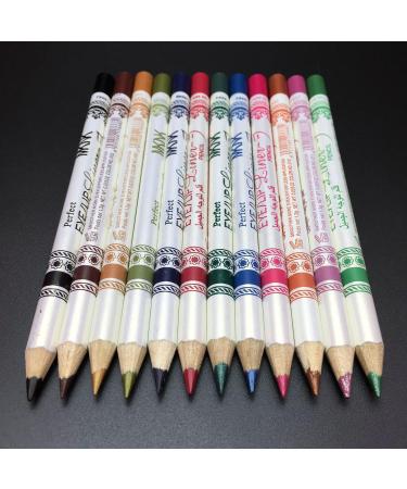 Waterproof 12 PCS Ultra Bright Colors Durable Eyeliner Eyebrow Eyeshadow Lip Liner Pencil Pen Cosmetic Makeup Set Kit Tools - Buy Online on GoSupps.com