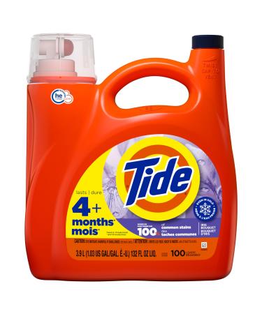 Tide Liquid Laundry Detergent Iris Bouquet Scent HE Compatible Cold Water Clean Liquid Detergent 3.9 Litres 100 Loads 3.9 l (Pack of 1)
