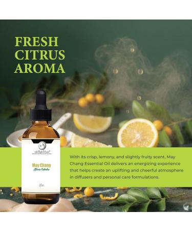 May Chang Essential Oil (Litsea Cubeba) 100% Pure and Natural Steam Distilled from Fruits Fresh Citrus Aroma Ideal for Aromatherapy Skincare and Massage Blends China - 2 Fl Oz 2 Fl Oz (Pack of 1) - Buy Online on GoSupps.com