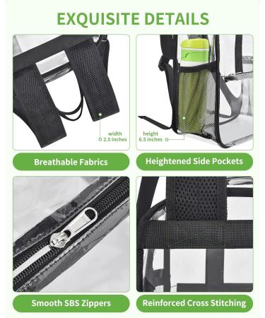MAY TREE Clear Mini Backpack 12x12x6 - Stadium Approved, Heavy Duty, Ideal for School, Travel, and Events - Buy Online on GoSupps.com