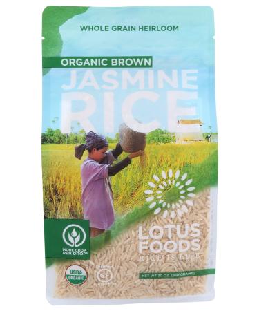 LOTUS FOODS Organic Brown Jasmine Rice, 30 OZ