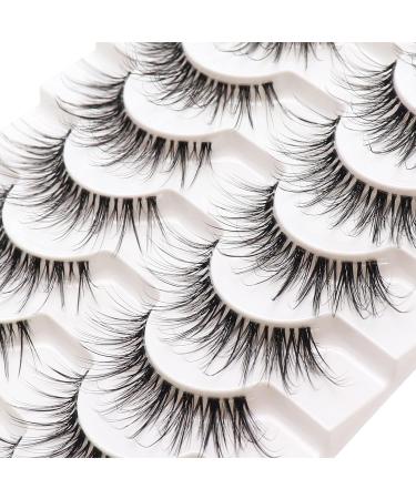 Veleasha Natural Look False Eyelashes 8 Pairs Pack | Style 03 So Wispy Lashes 03 (12-19mm) - Buy Online on GoSupps.com