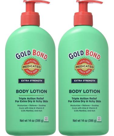Gold Bond Extra Strength Medicated Body Lotion 14oz - Pack of 2 | Soothes Extra Dry & Itchy Skin - Buy Online on GoSupps.com