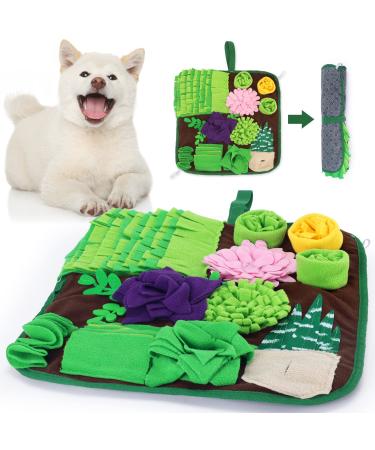 Succulent Snuffle Mat for Dogs Small Pets Treat Toy, Dog Enrichment Toys, Dog Puzzle, Slow Eating Mat, Foraging Mat for Rabbit Cat Pig, Stress Relief Puppy Gift, for Pet