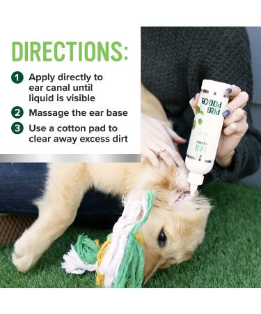 Pro Pooch All-Natural Dog Ear Cleaner Solution 8oz - Ear Wash Drops for Cleaning, Grooming & Treatment of Waxy Ears, Infection, Odor - Pet Supplies - Buy Online on GoSupps.com