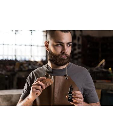 ZilberHaar Beard Oil N 1 + Comb - Organic Moroccan Jojoba & Argan Oil - Beard Growth & Hydration - 1 oz - Buy Online on GoSupps.com