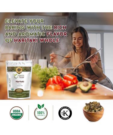 Organic Way Haritaki Whole (Chebulic Myrobalan) | Terminalia Chebula (Yellow Myrobalan) | Kosher & USDA Certified | Vegan Non-GMO & Gluten Free | 100% Raw from India (16 oz - 1 lbs) 1 Pound (Pack of 1) - Buy Online on GoSupps.com