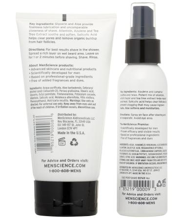 MenScience Androceuticals Advanced Shave Kit - Premium Men's Grooming Essentials for a Perfect Shave | International Shipping Available - Buy Online on GoSupps.com