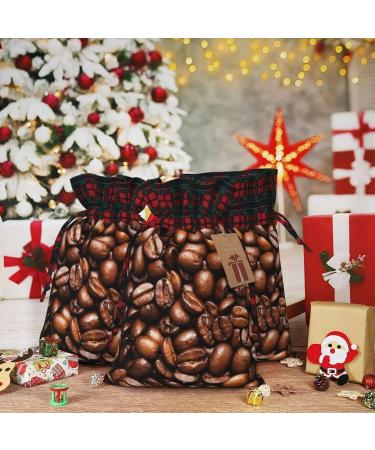 Funny Roasted Coffee Beans Christmas Fabric Gift Bags For Party Favors Giving Goody Bags Black 1 count (Pack of 1) - Buy Online on GoSupps.com