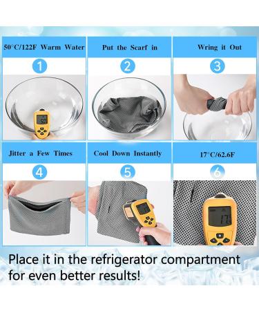 Cool Collar for Dogs | Summer Cooling Neckerchief & Bandana - Breathable Heat Discharge - Gray M - Buy Online on GoSupps.com