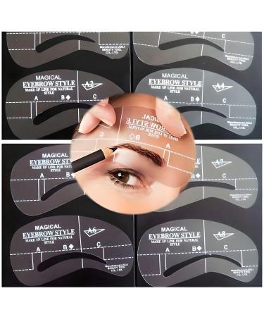 8 different eyebrow stencils for eyebrow shapes and eyebrow thickening position of eyebrows - Buy Online on GoSupps.com