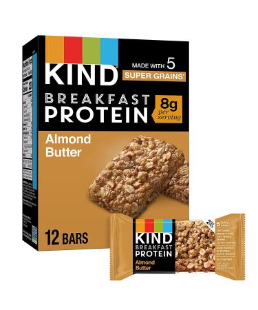 KIND Breakfast, Healthy Snack Bar, Almond Butter, Gluten Free Breakfast Bars, 8g Protein, 1.76 OZ Packs (6 Count)