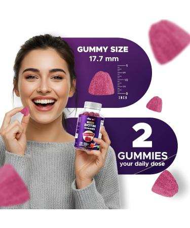 Vitabod Biotin Gummies 10,000 mcg 180 Vegan Gummies Hair, Skin & Nails Support for Women, Men & Kids Non-GMO, Gluten-Free, Delicious Flavor - Buy Online on GoSupps.com