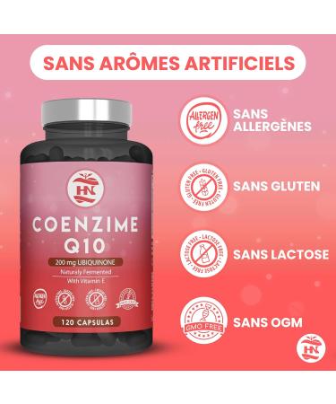 Coenzyme Q10 200 mg - 120 g lules (4 mois) Naturellement Ferment e Soutient l' nergie Cellulaire et le M tabolisme Q10 G lules en Ubiquinol avec Vitamine E - Buy Online on GoSupps.com