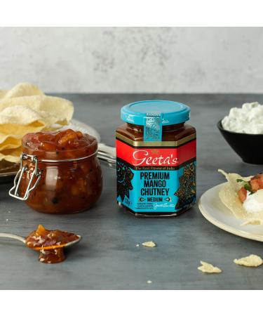 Geeta Premium Mango Chutney 320g | Pack of 6 | Authentic Indian Taste - International Shipping Available - Buy Online on GoSupps.com