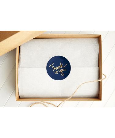 500 Self-Adhesive 2 Thank You Stickers | Waterproof with Gold Foil Design - Perfect for Small Businesses | 4 Classic Colors - Buy Online on GoSupps.com