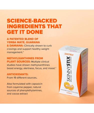 Zantrex SkinnyStix Energy Powder for Weight Loss | Appetite Suppressant & Mood Booster | 30 Tangerine Servings - Buy Online on GoSupps.com