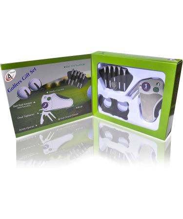 Golfer's Best Gift Set - Stroke Counter, Divot Repair Tool, Brush, Ball Marker, and More - Perfect Golf Gift Idea for Men and Women - Buy Online on GoSupps.com