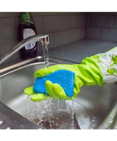 TRIXES Long Green Rubber Pond and Drain Gloves - Heavy Duty Waterproof for Household & Garden Chores - Buy Online on GoSupps.com