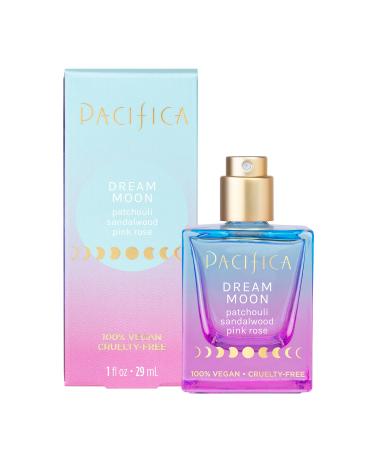 Pacifica Beauty Dream Moon Spray Perfume Pink Rose, Sandalwood, Patchouli Notes Natural + Essential Oils Clean Fragrance Vegan + Cruelty Free