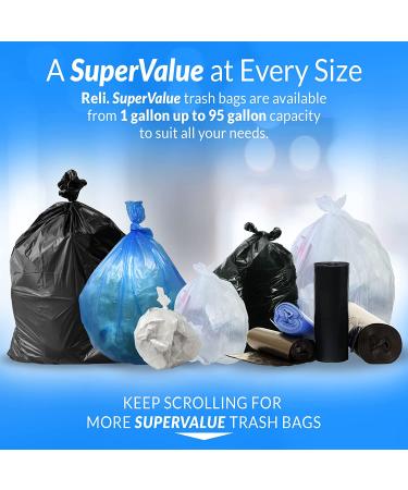 Reli. 6-10 Gallon Trash Bags (1000 Count Bulk) Trash Can Liners - 7 Gallon - 8 Gallon - 10 Gallon Trash Bags - Trash Can Liners / Garbage Bags (6 Gal  7 Gal  8 Gal  10 Gal in Bulk)  Clear 6-10 Gallon | 1000 Count (Bulk Value) - Buy Online on GoSupps.com
